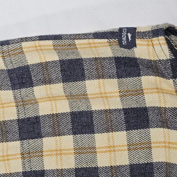 Toad&Co Bodie 1/4 Zip Long Sleeve Plaid Flannel Dress Size Medium - Picture 5 of 7